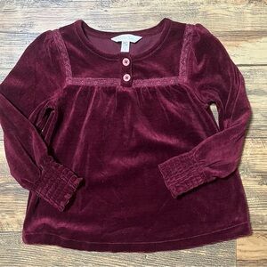 Matilda Jane "Just Imagine Bronwyn" Velour Lace Burgundy Girl's Top